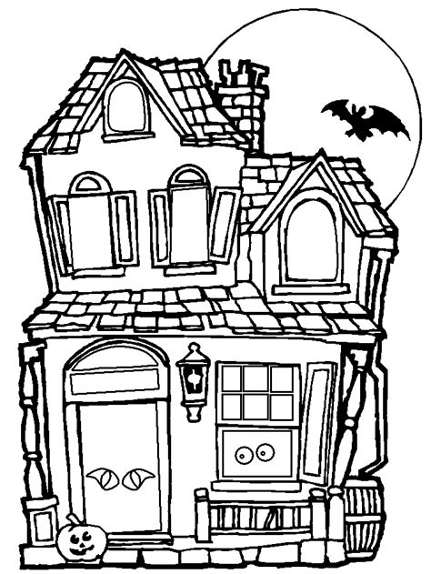 Also, please help us share this post on twitter, google+, facebook and any other social. Haunted House Coloring Pages - GetColoringPages.com
