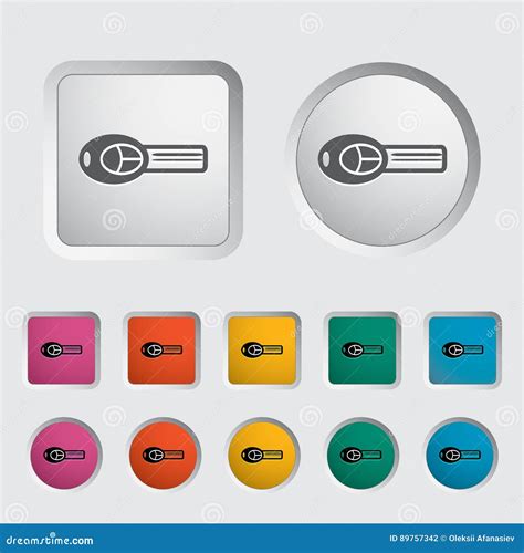 Ignition Key Single Icon Stock Vector Illustration Of Remote 89757342