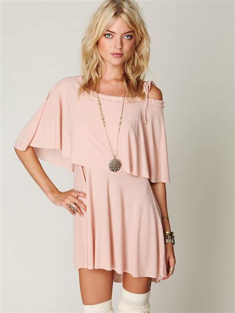 Free People Double Rainbow Dress In Pink Nude Blush Lyst