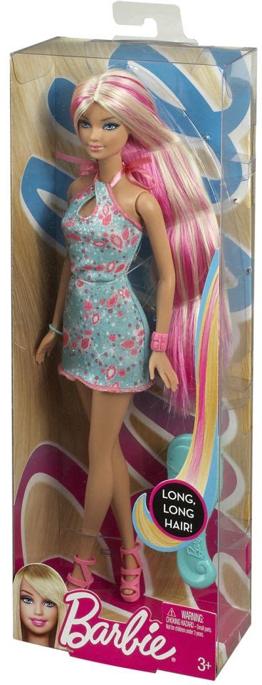 2013 Blonde Pink Long Hair Barbie Doll 2 Y9926 Barbie 2000 Barbie
