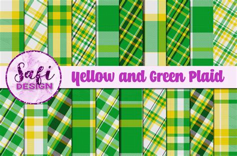 Yellow And Green Plaid Backgrounds