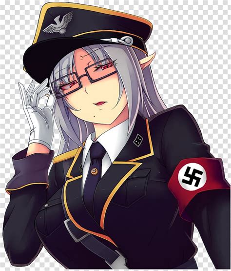 Anime Nazi Germany Nazism Waifu Mangaka Anime Transparent Background