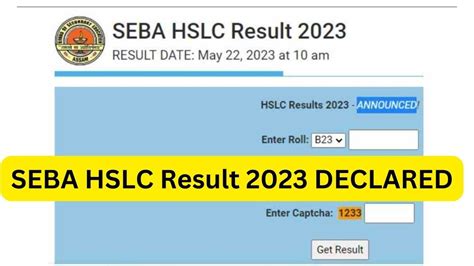 Seba Hslc Result Declared At Sebaonline Org Resultsassam Nic In