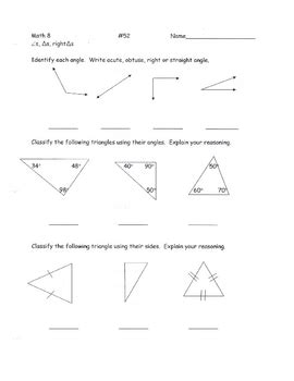 Worksheet Classifying Triangles Worksheet Personal Page Another