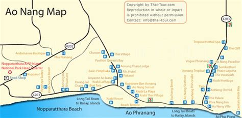 Map Of Ao Nang Krabi Hotels Resorts Accommodation