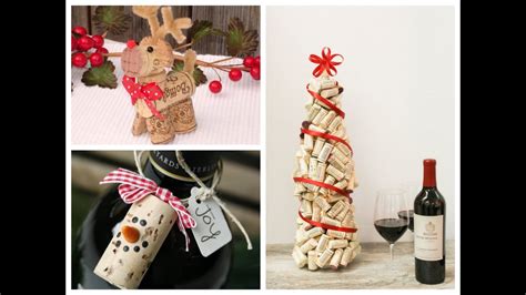 Diy Wine Cork Christmas Crafts Ideas Youtube
