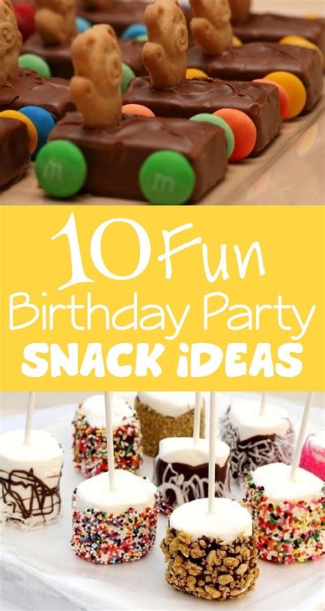 10 Fun Birthday Party Snack Ideas Kids Kubby