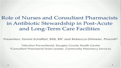 Role Of Nurses And Consultant Pharmacist In Antibiotic Stewardship In