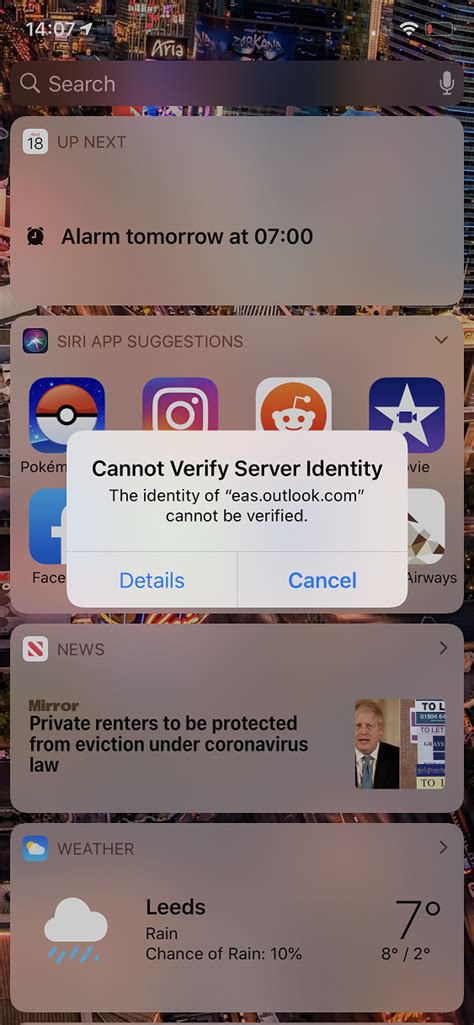To do this, open settings > accounts & passwords > account > account > advanced > use ssl. Outlook cannot verify server identity on … - Apple Community