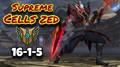 Supreme Cells Zed Mid Lane Best Gameplay Wild Rift Youtube