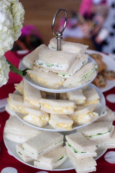 Photos And Life A Tea Party Baby Shower Cute Finger Food Sandwiches In