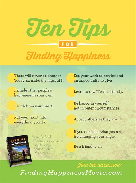 10 Tips For Finding Happiness Finding Happiness Movie