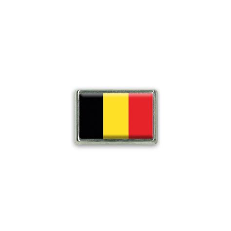 Pins Chromé Drapeau De Belgique