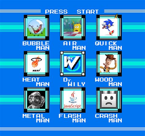 Mega Man 2 Select Screen My Way By Roro102900 On Deviantart