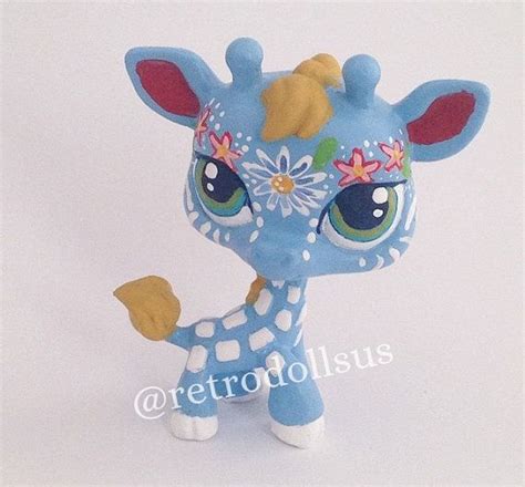 Littlest Pet Shop Toy Custom Ooak Lps Giraffe By Retrodollsus Lps