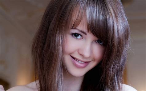 Wallpaper Brunette Girl Face Smile 1920x1200 Wallup 1019325 Hd Wallpapers Wallhere