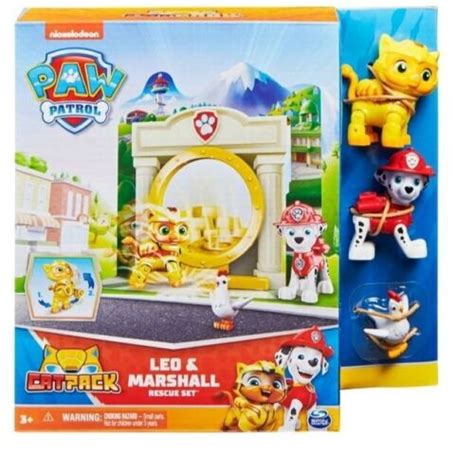 Paw Patrol Cat Pack Leo And Marshall And Chickaletta Rescue Figure Set Ebay