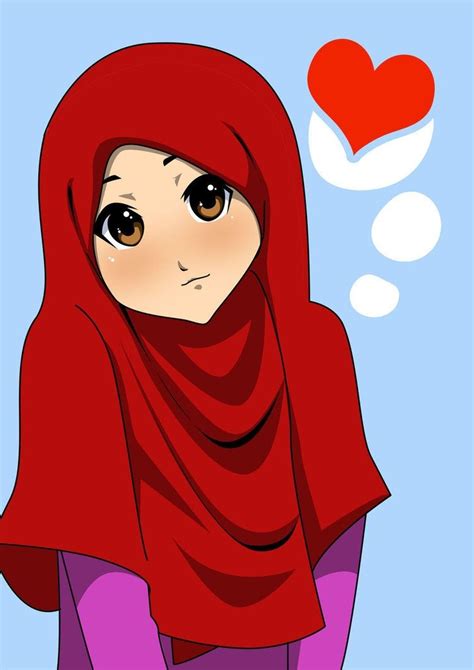 30 Gambar Kartun Islami Couple