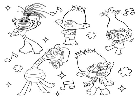 Images Trolls World Tour Coloring Pages Trolls World Tour Coloring Pages Coloring Pages For