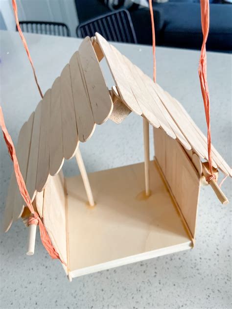 Diy Popsicle Stick Birdhouse Crafting With Crazy