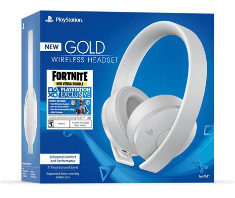 Playstation 4 Fortnite Neo Versa Gold Wireless Headset White