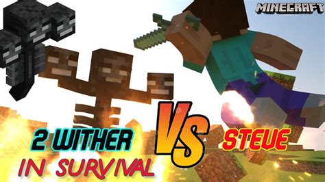 Fighting Two Withers In Minecraft Survival🤯🤯 Youtube