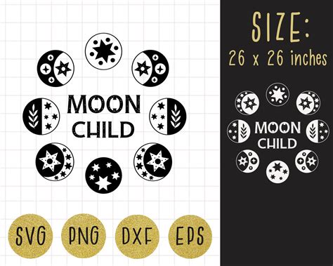 Moon Phases Svg Moon Svg Moon Logo Moon Clip Art Crescent Etsy