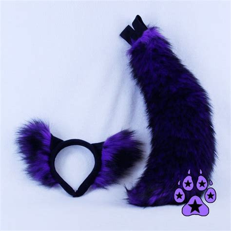 Pawstar Realistic Wolf Costume Ears And Tail Set Cosplay Petplay Fox