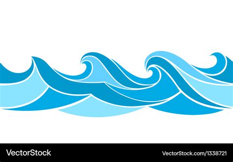 Stylized Waves Royalty Free Vector Image Vectorstock