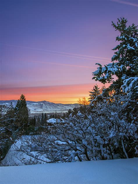 Sunrise Over Snowy Ashland Ashland Daily Photo