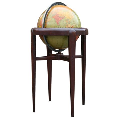 A Vintage Replogle Mahogany Floor Globe At 1stdibs