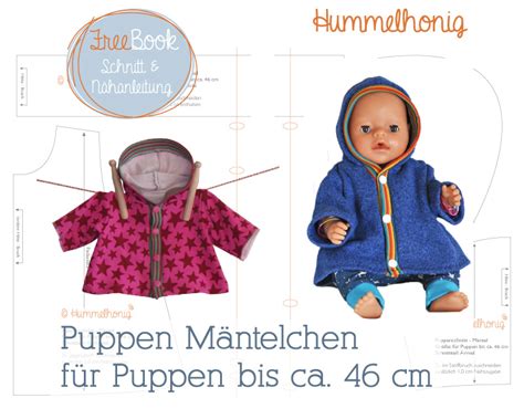 Sie sind sich nicht ganz sicher ob die schnitte auch für ihre puppe geeignet sind? Freebook Puppen Mantel in 2020 | Puppen kleidung nähen ...