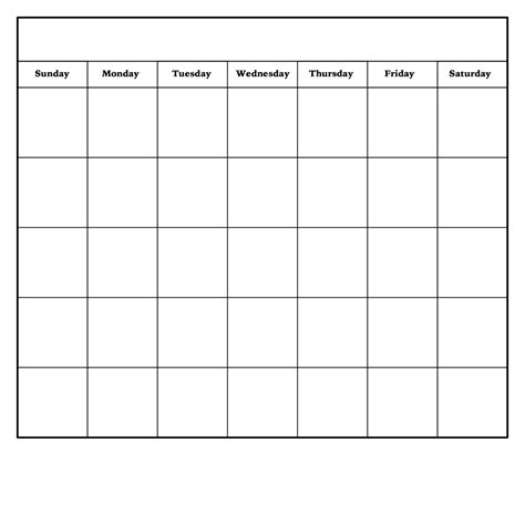 Printable Blank Calendar Grid | Example Calendar Printable