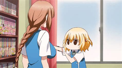 Shibasaki Roka Takao D Frag D Frag Animated Animated Gif Lowres Girls Blonde Hair