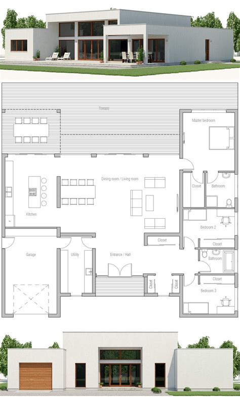 Modern House Plan Minimalist House Design Modern House Plan