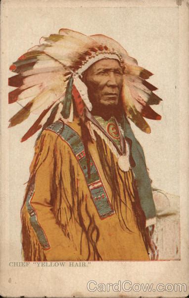 Chief Yellow Hair Native Americana Postcard