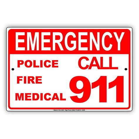 Emergency Police Fire Medical Call 911 Safety Sos Alert Caution Warning