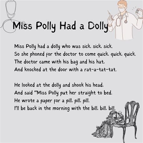 Miss Polly Had A Dolly Printable Lyrics Origins And Video