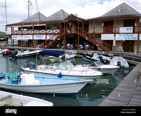 The Marina Office Falmouth Harbour Antigua West Indies Caribbean Stock