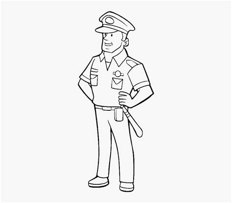 Policeman Clipart Black And White Hd Png Download Kindpng