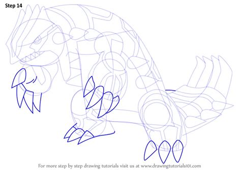 Learn How To Draw Groudon From Pokemon Pokemon Step By Step Drawing
