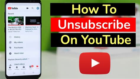 How To Unsubscribe On Youtube Youtube