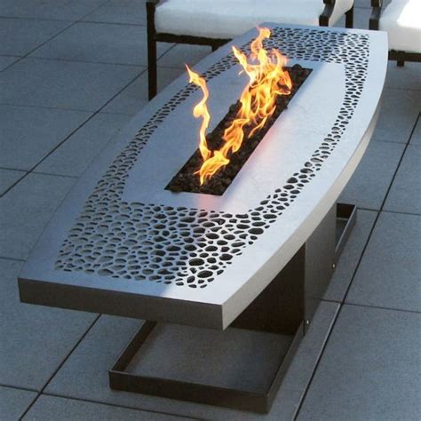 Outdoor Coffee Table Fire Pit Contemporary Patio Chicago By
