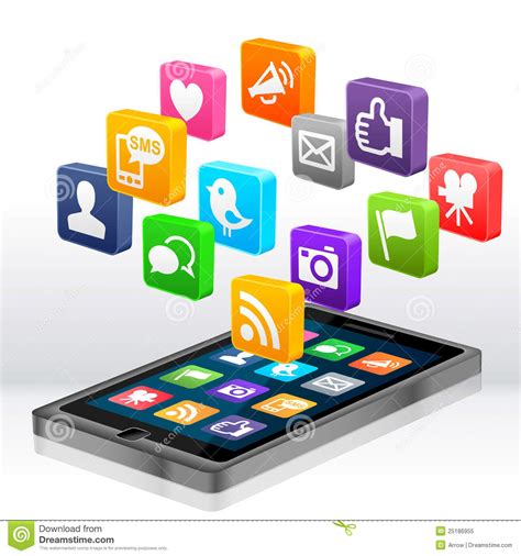 Give a name to the project and click next. Social Media Apps stock illustration. Illustration of ...