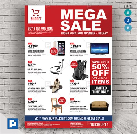 Sales And Promotional Flyer Psdpixel