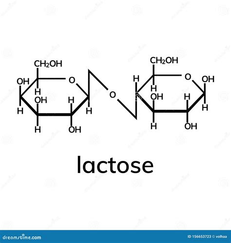 Lactose Chemical Formula Stock Vector Illustration Of Molecule 156653723