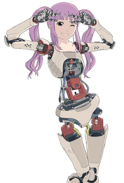 Robot Girl Head Anime