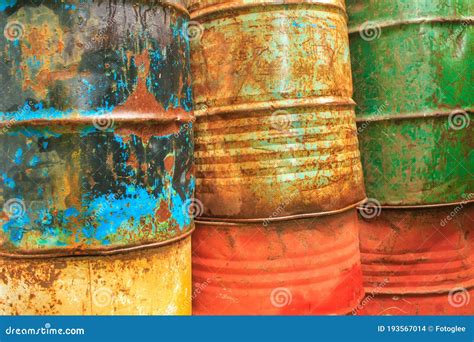 Old Iron Barrel In Thailand Stock Photo Image Of Background Abstract