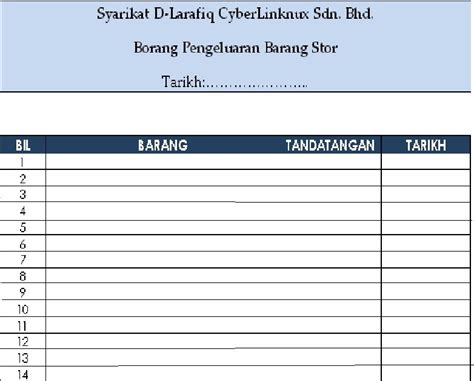 Check spelling or type a new query. D-LarafiqCyber: Borang Pengeluaran Barang Stor