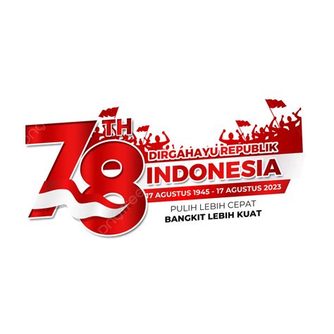Greeting Card Of Hut Ri 78 Indonesian Independence 17 August 2023 Hut